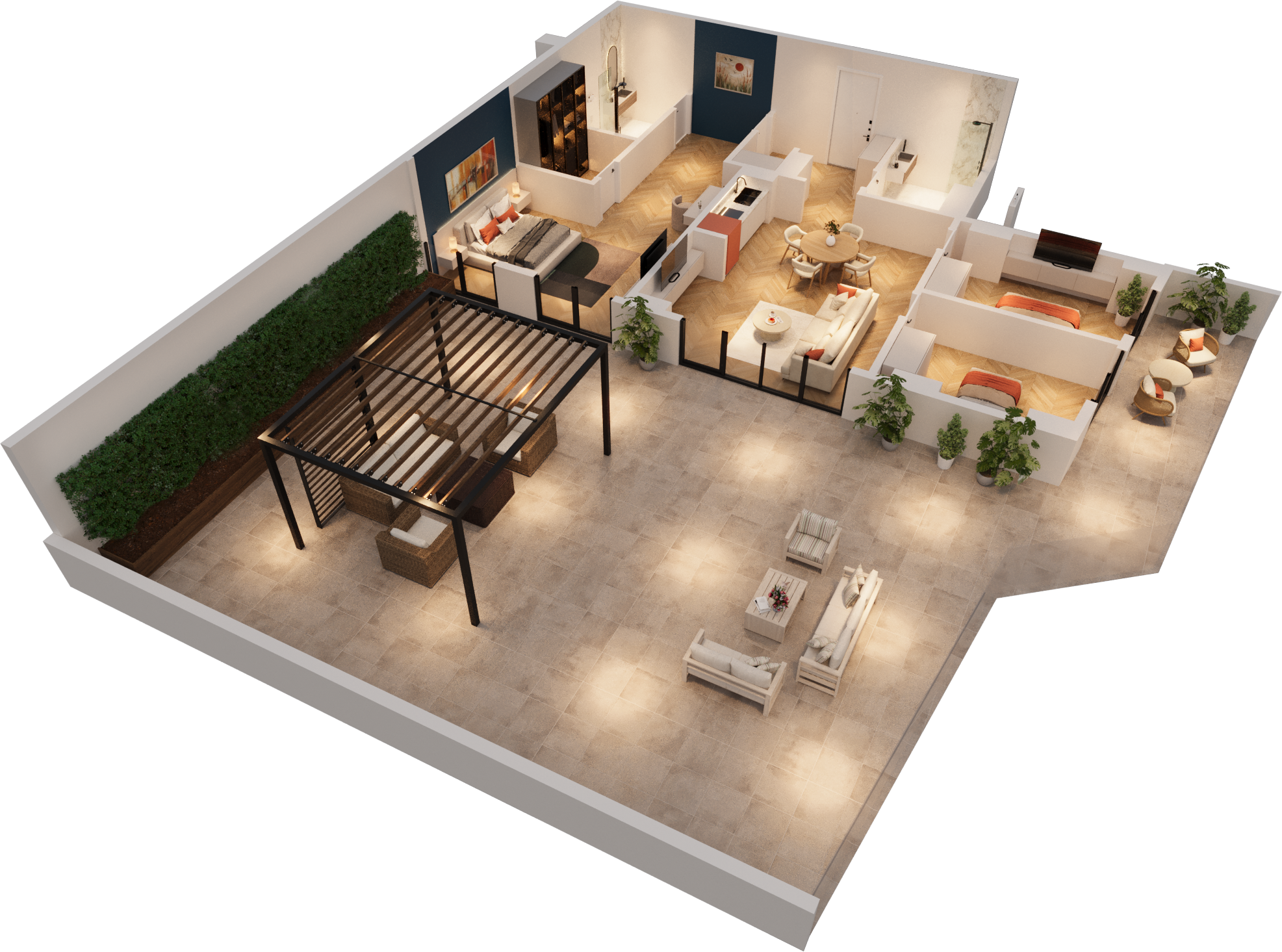 A-03 ბინის 3D ილუსტრაცია
