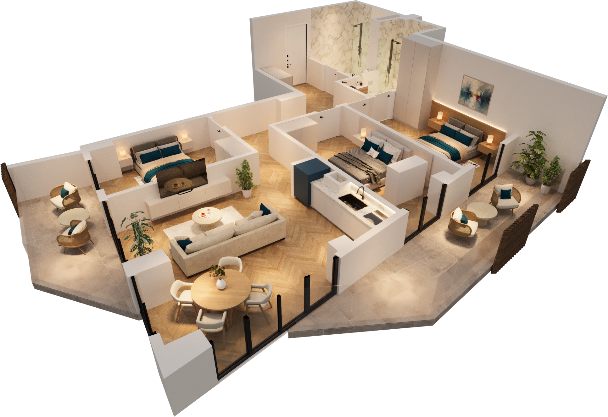 B-17 apartment 3D preview