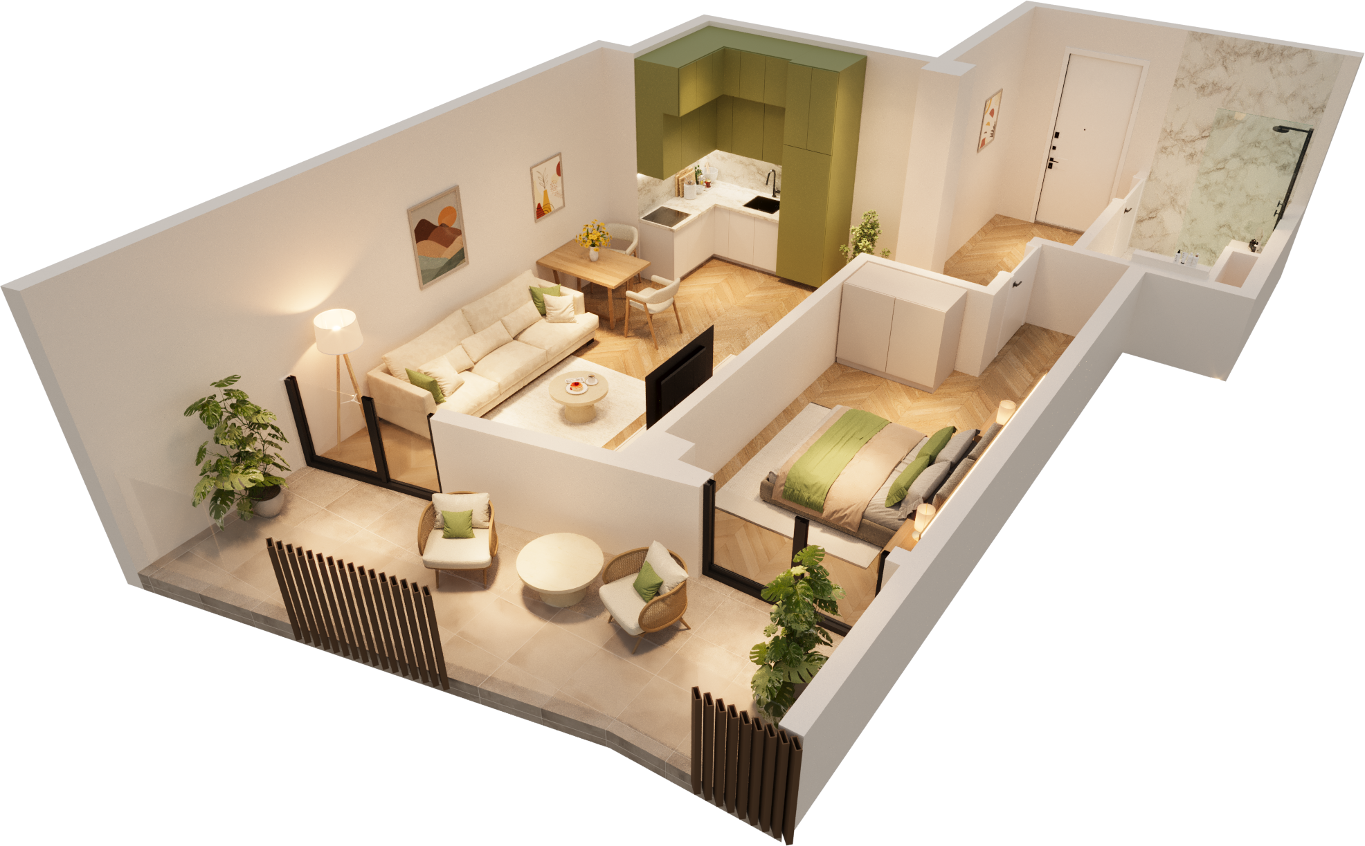 B-105 apartment 3D preview