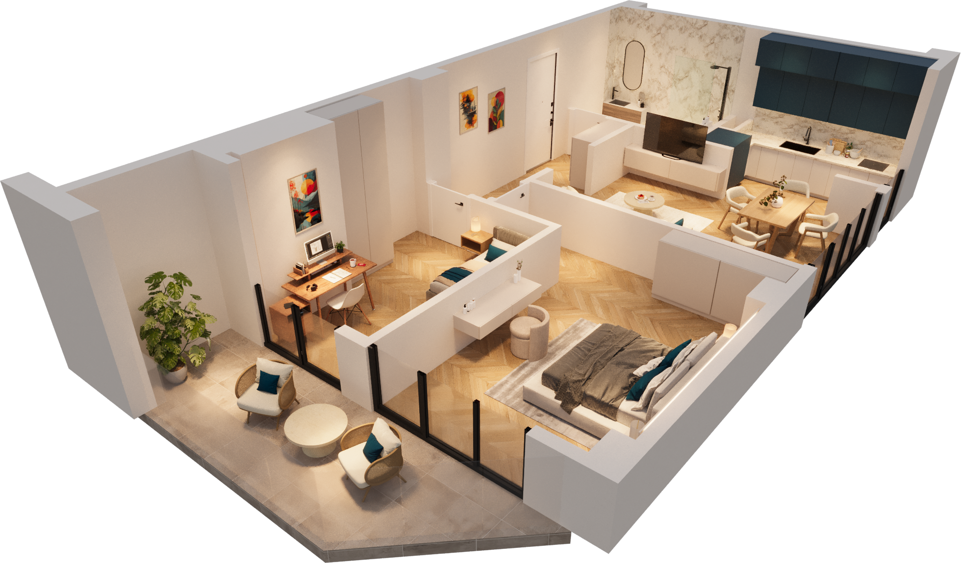B-70 apartment 3D preview