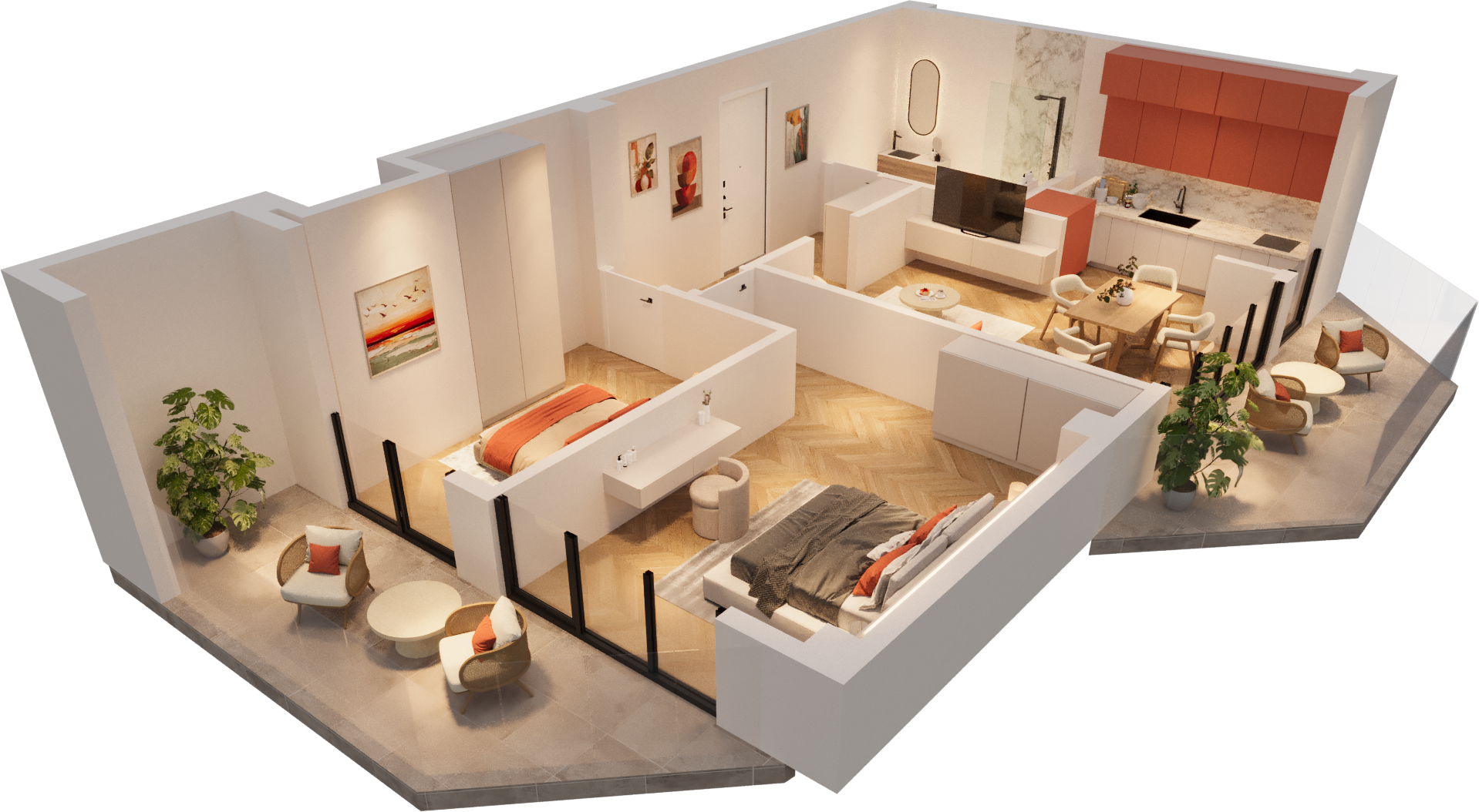 B-96 apartment 3D preview